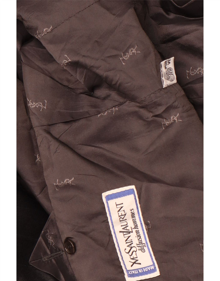 Yves Saint Laurent Herre Blazer Jacket UK 38 Medium Grå Stribet