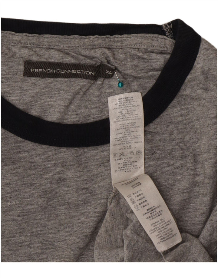 French Connection Herre T-Shirt Top XL Grå Bomuld
