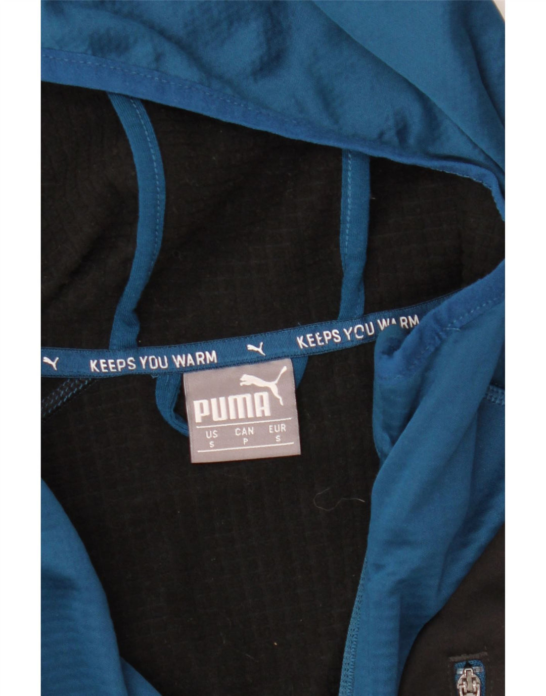 Puma Hættetrøje med lynlås til mænd Small Blue Colourblock