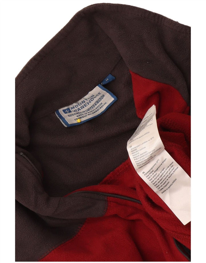 Mountain Warehouse Herre lynlås hals Fleece Jumper Medium Burgundy Colourblock