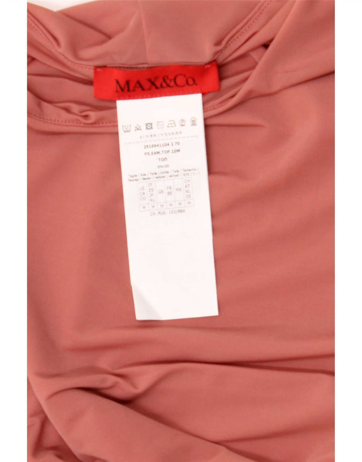 Max & Co. Dame Top 3/4 ærmer UK 12 Medium Pink Polyester