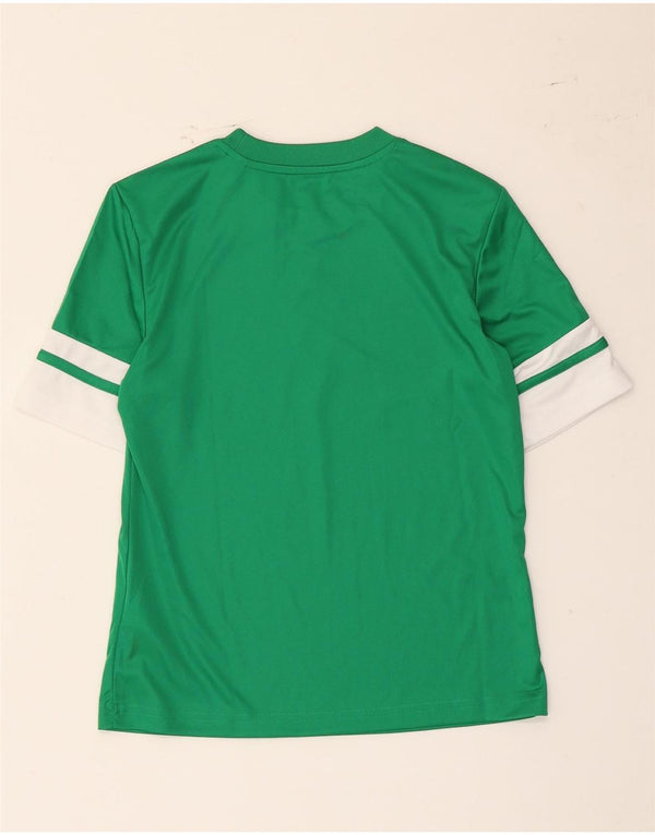 Adidas Boys Aeroready T-Shirt Top 9-10 år Grøn Colourblock Polyester