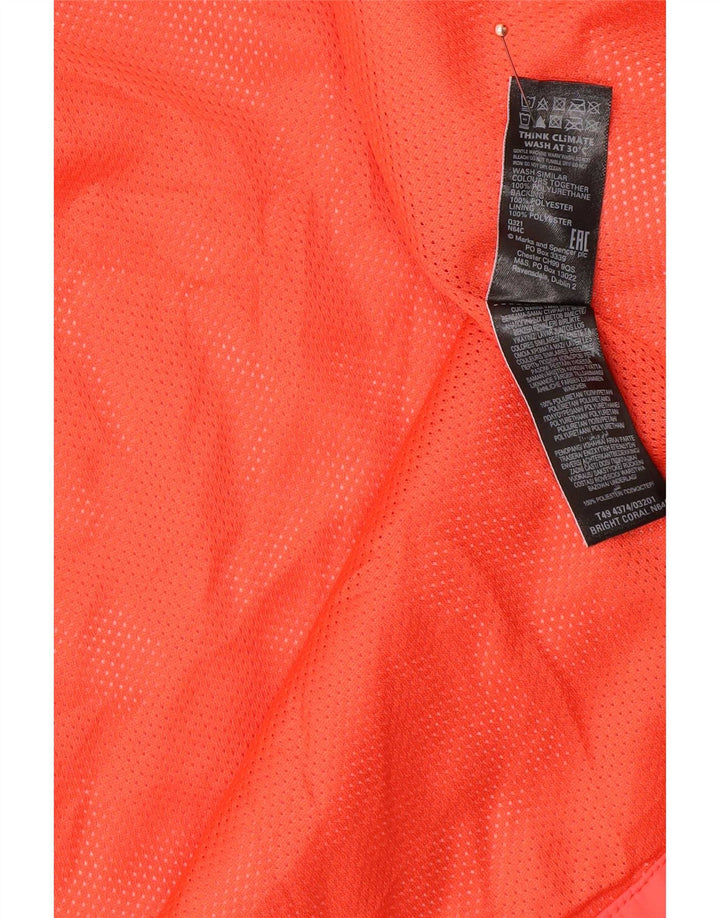 Marks & Spencer Dame Hætte Oversized regnjakke UK 8 Small Orange