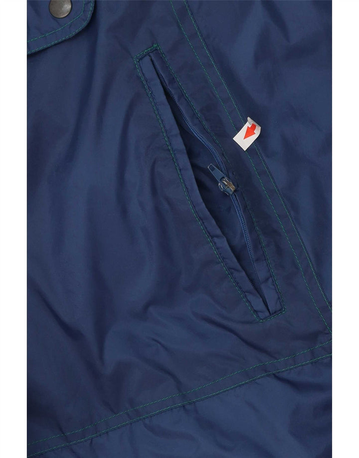 Marcel Clair Herre Loose Fit regnjakke UK 42 XL Navy Blue Colourblock