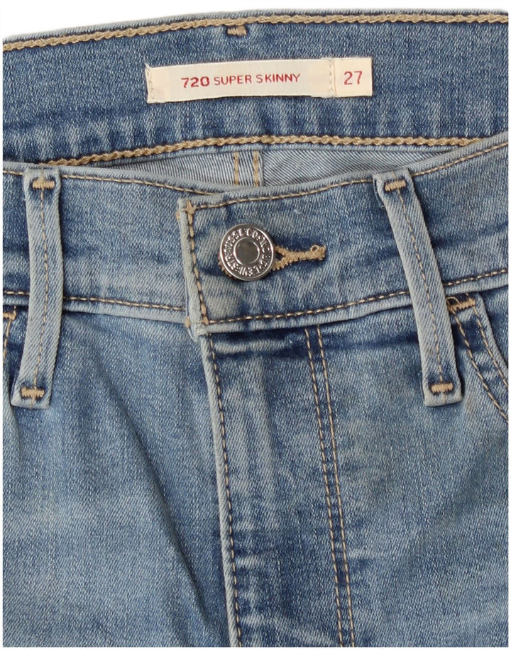 Levi's Dame 720 Super Skinny Jeans W27 L30 Blå