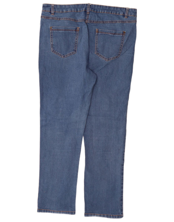 M&Co Dame Straight Jeans UK 16 Large W34 L29 Blue Cotton