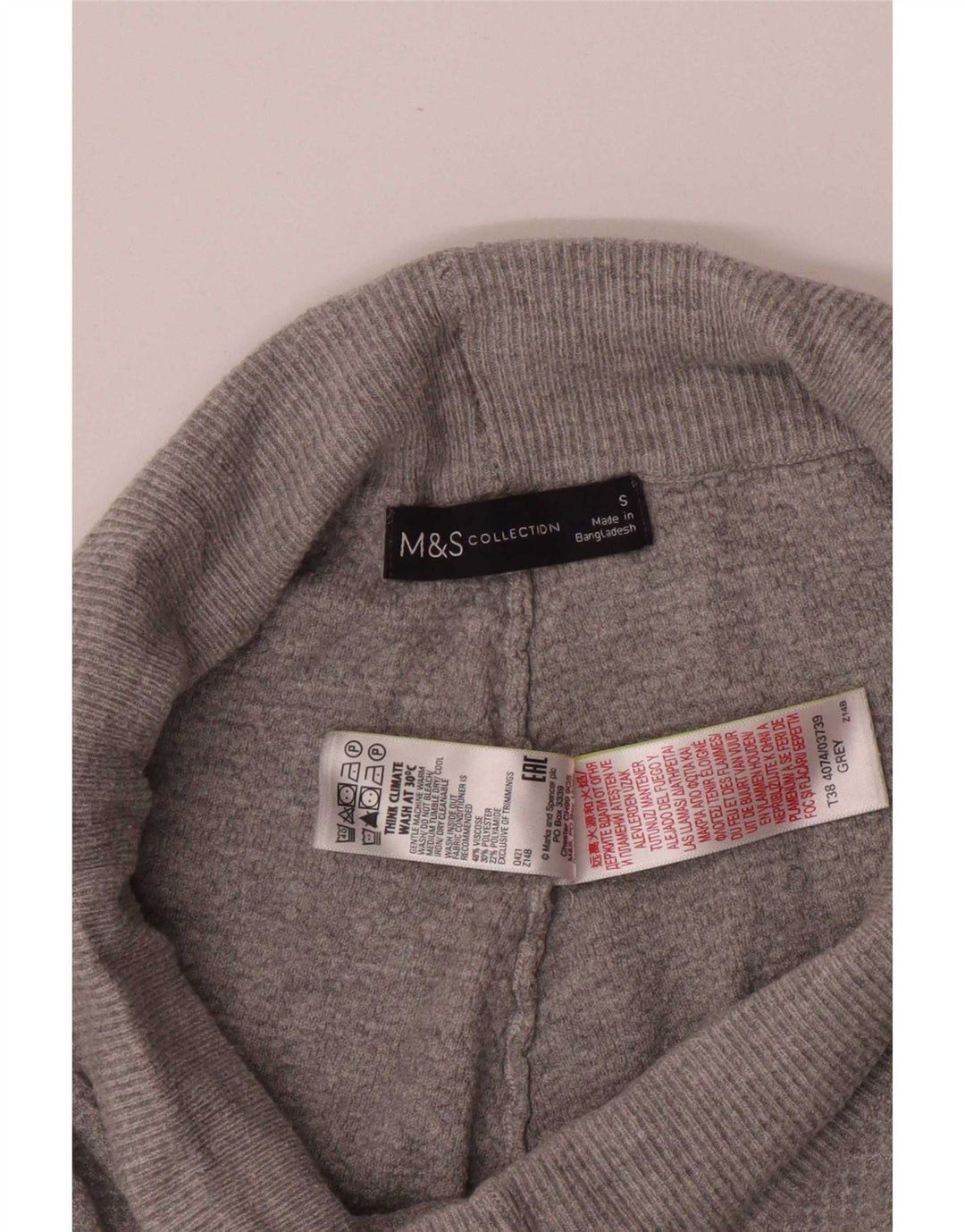 Marks & Spencer Træningsdragt til kvinder Joggers UK 8 Small Grey Viscose