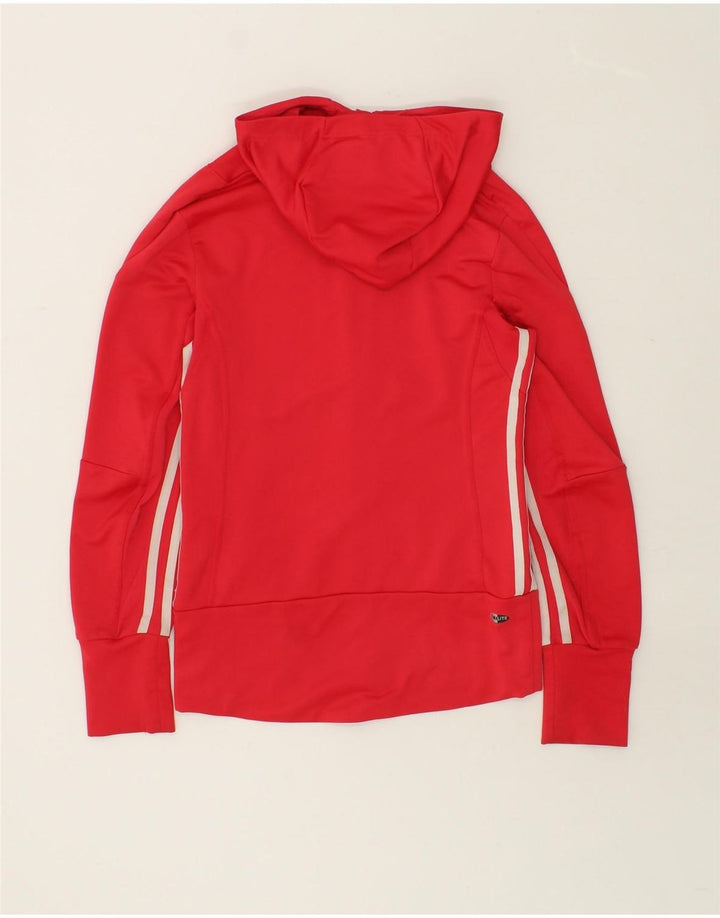 ADIDAS Womens Zip Hoodie Sweater UK 8  Small  Red Polyester Vintage Adidas and Second-Hand Adidas from Messina Hembry 