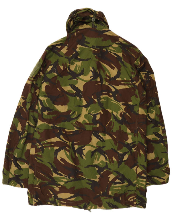 Vintage Herre Military Jacket UK 40 Large Green Camouflage Polyester
