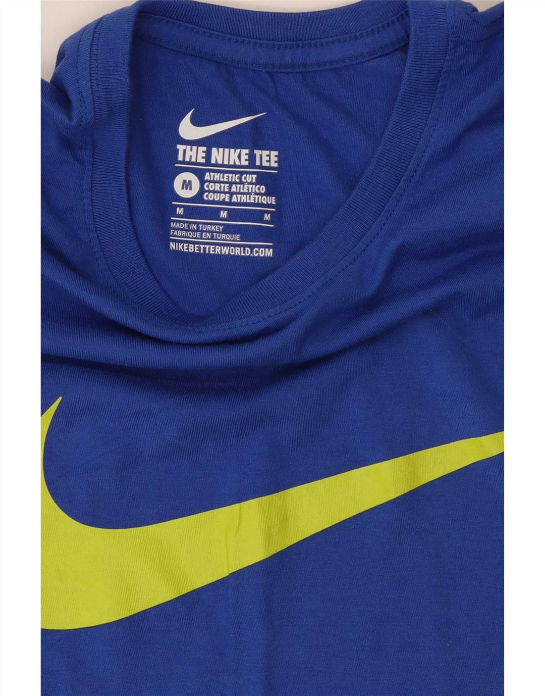 Nike Herre Athletic Fit Grafisk T-shirt Top Medium Blue