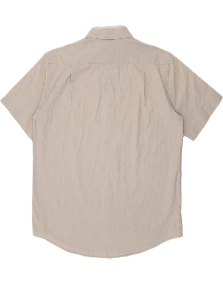 JULES Mens Short Sleeve Shirt Size 41 42 Medium Grey Cotton Vintage Jules and Second-Hand Jules from Messina Hembry 