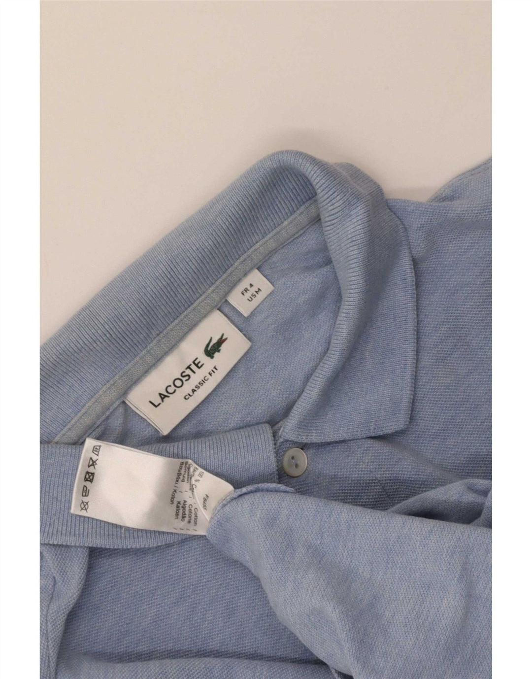 Lacoste Langærmet herre poloshirt med klassisk pasform str. 4 Medium Blue Flecked