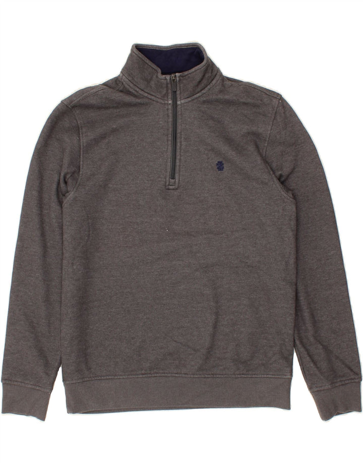 IZOD Mens Zip Neck Sweatshirt Jumper Small Grey Polyester Vintage Izod and Second-Hand Izod from Messina Hembry 