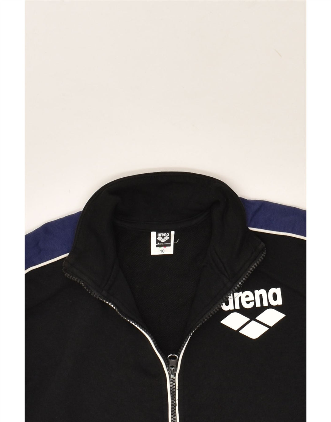 ARENA Boys Graphic Tracksuit Top Jacket 9-10 Years Black Cotton | Vintage Arena | Thrift | Second-Hand Arena | Used Clothing | Messina Hembry 