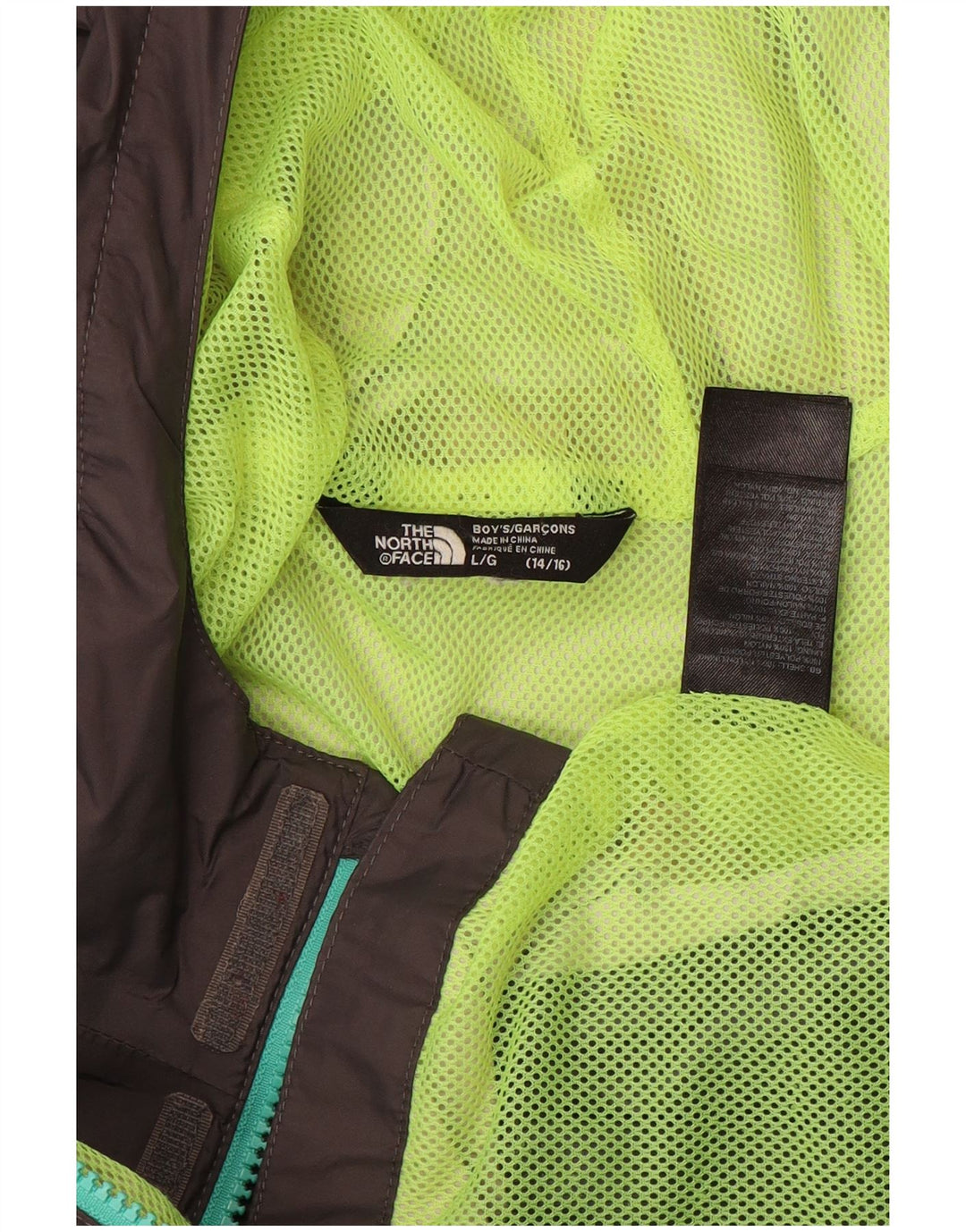 THE NORTH FACE Regnjakke med hætte til drenge 14-15 år Stor sort nylon