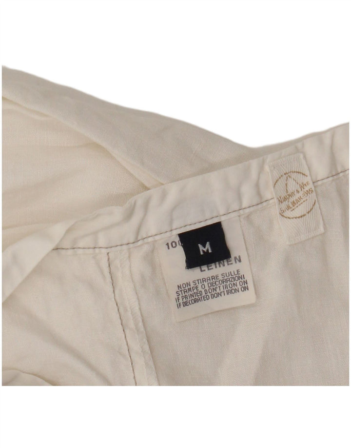 Murphy & Nye Dame Halter Dress UK 12 Medium White Linen