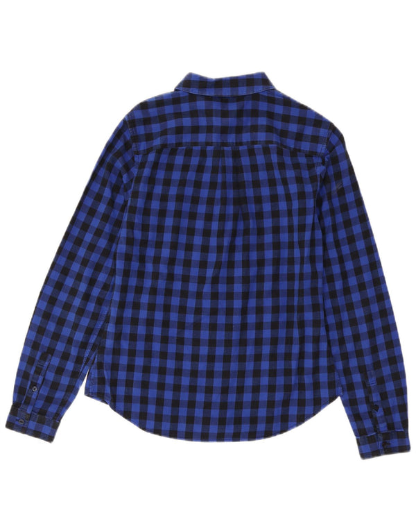 Jack Wills Dame Langærmet Flanell Shirt UK 8 Small Blue Check