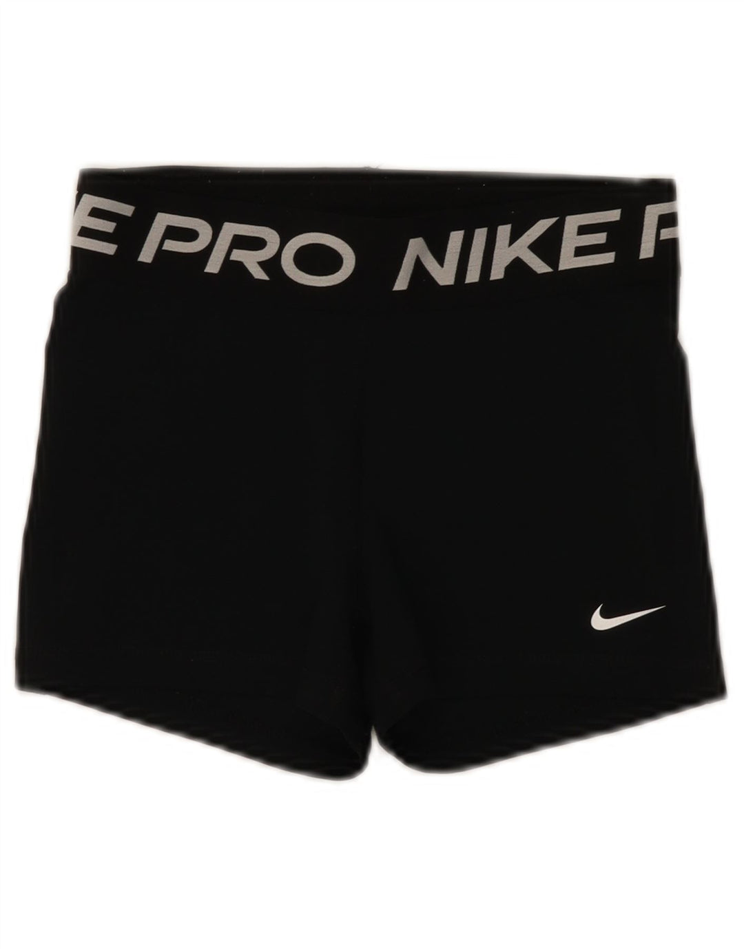 Nike Dame Dri Fit grafiske sportsshorts UK 8 Small Black Polyester