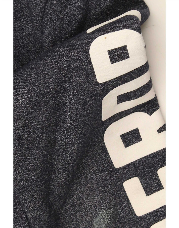 Superdry Herre grafisk hættetrøje med lynlås Stor grå bomuld