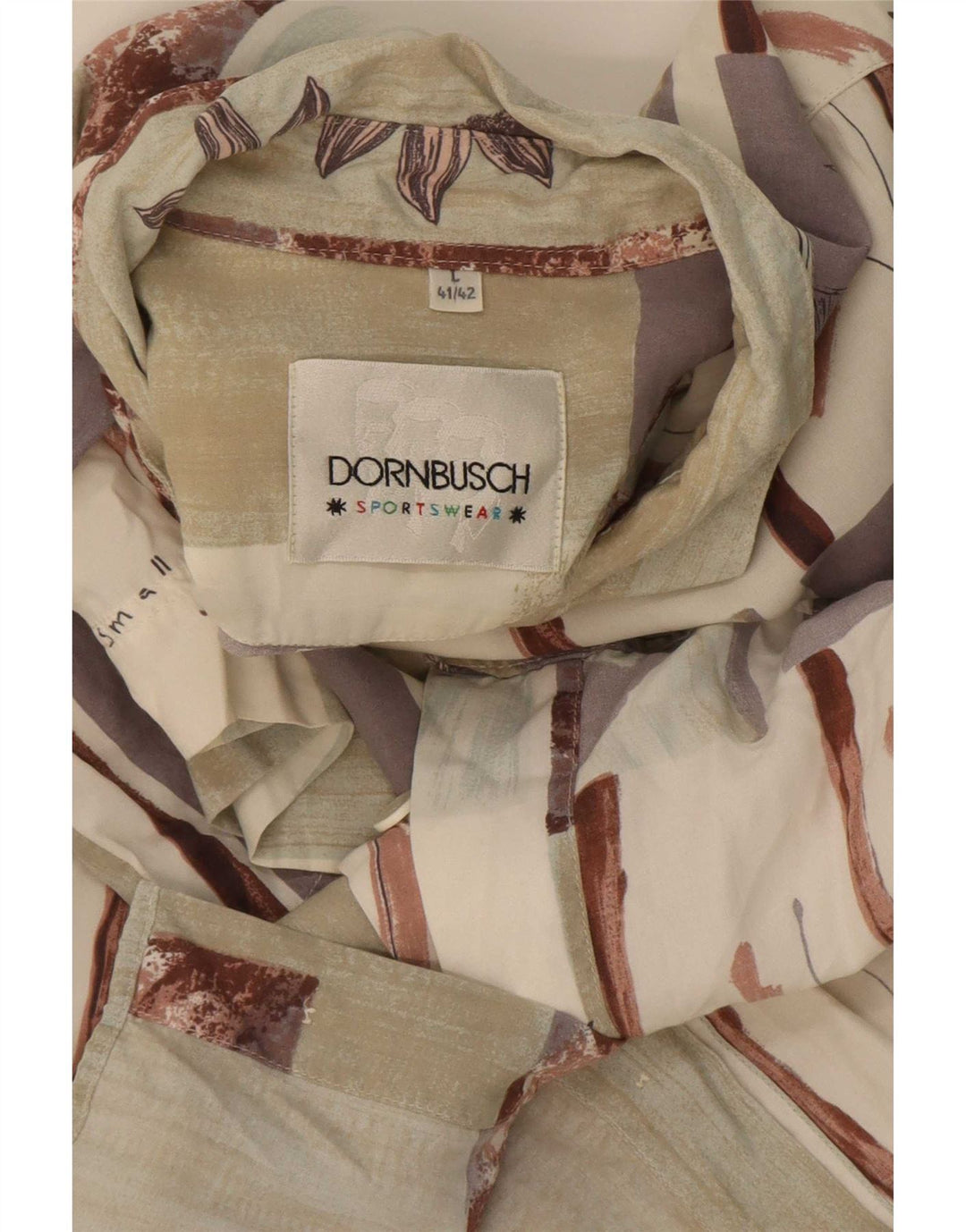 Dornbusch Kortærmet Herreskjorte Størrelse 41/42 Stor Flerfarvet Patchwork