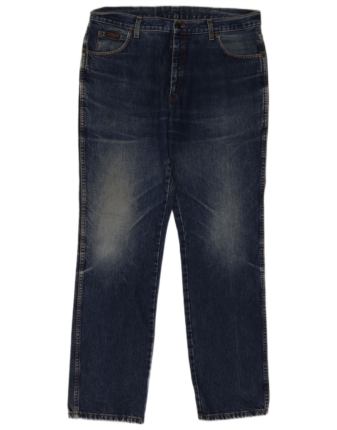 Wrangler Herre Texas Straight Jeans W38 L34 Blå Bomuld