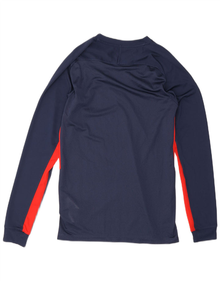 Nike Herre Dri Fit Top Langærmet Lille Marineblå Colourblock Polyester