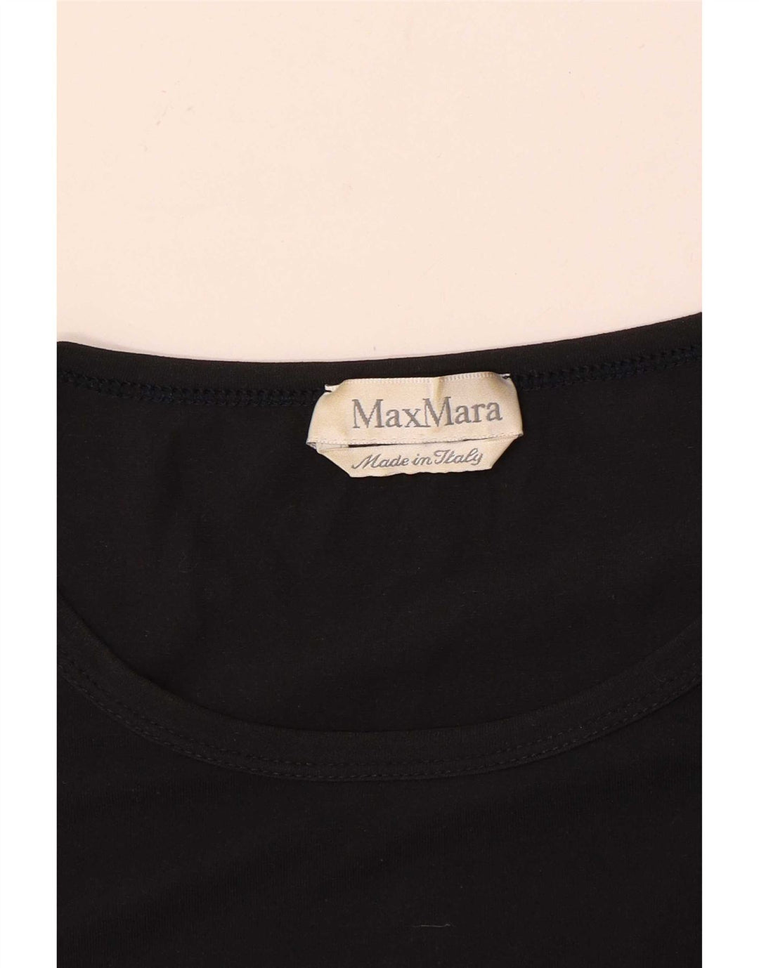 Max Mara Dame Top 3/4 ærme UK 8 Lille Sort