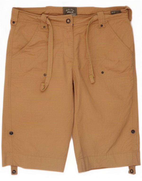 Fila Womens Bermuda Shorts UK 14 Large W34 Beige