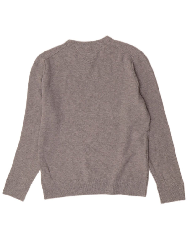 Tommy Hilfiger Herre Crew Neck Jumper Sweater Stor Grå Bomuld