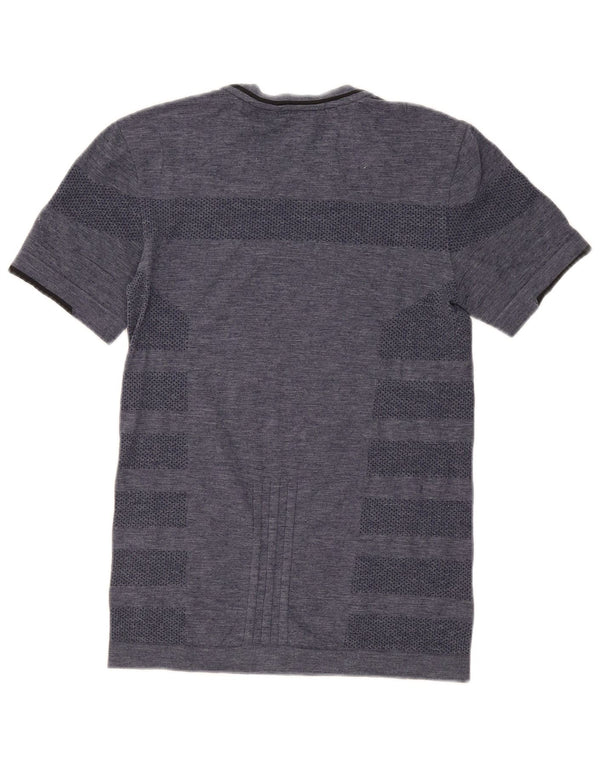 Adidas Running T-Shirt Top Lille Marineblå Stribet