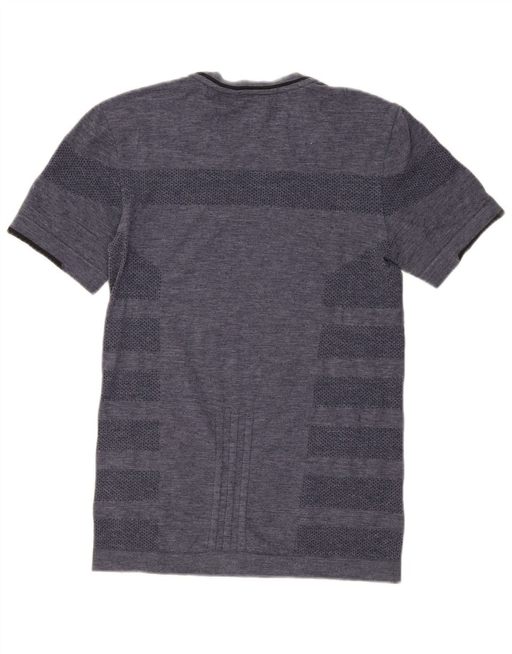 Adidas Running T-Shirt Top Lille Marineblå Stribet