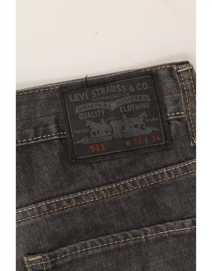 LEVI'S Womens 511 Slim Jeans W33 L29  Grey Vintage Levi's and Second-Hand Levi's from Messina Hembry 