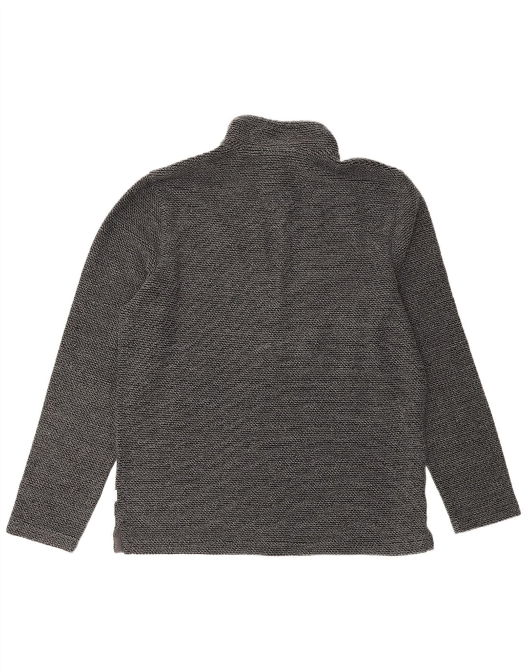 WEIRD FISH Mens Zip Neck Sweatshirt Jumper Medium Grey Acrylic