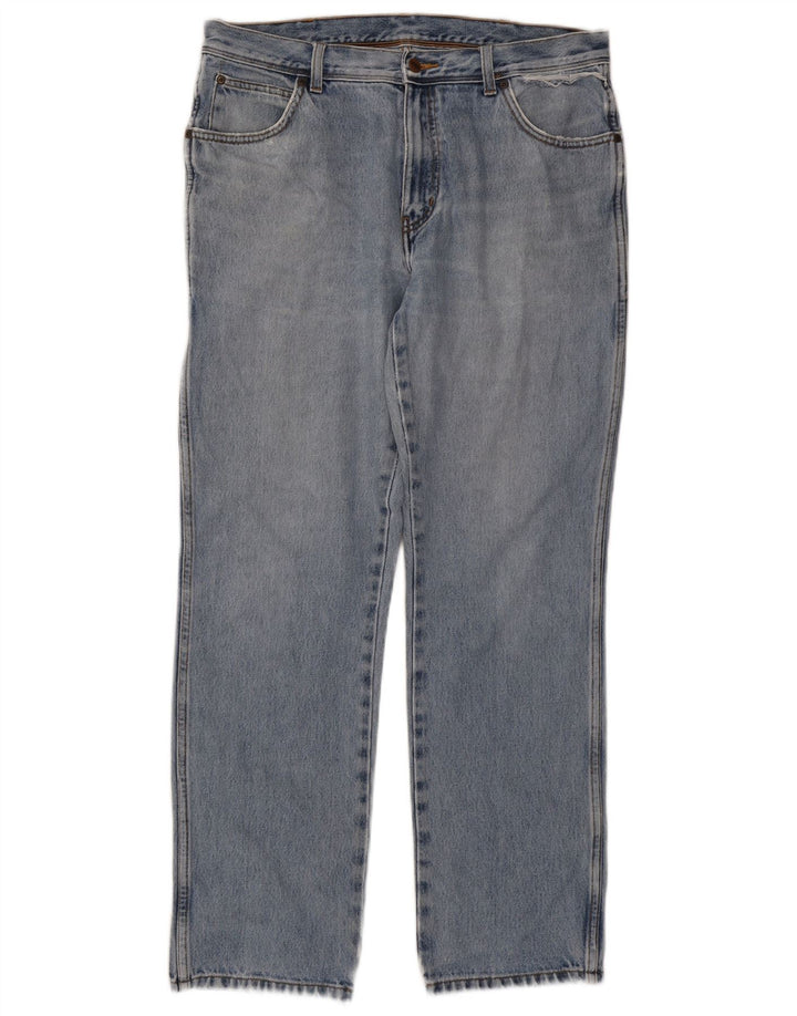 Wrangler Herre Regular Fit Straight Jeans W36 L32 Blå Bomuld