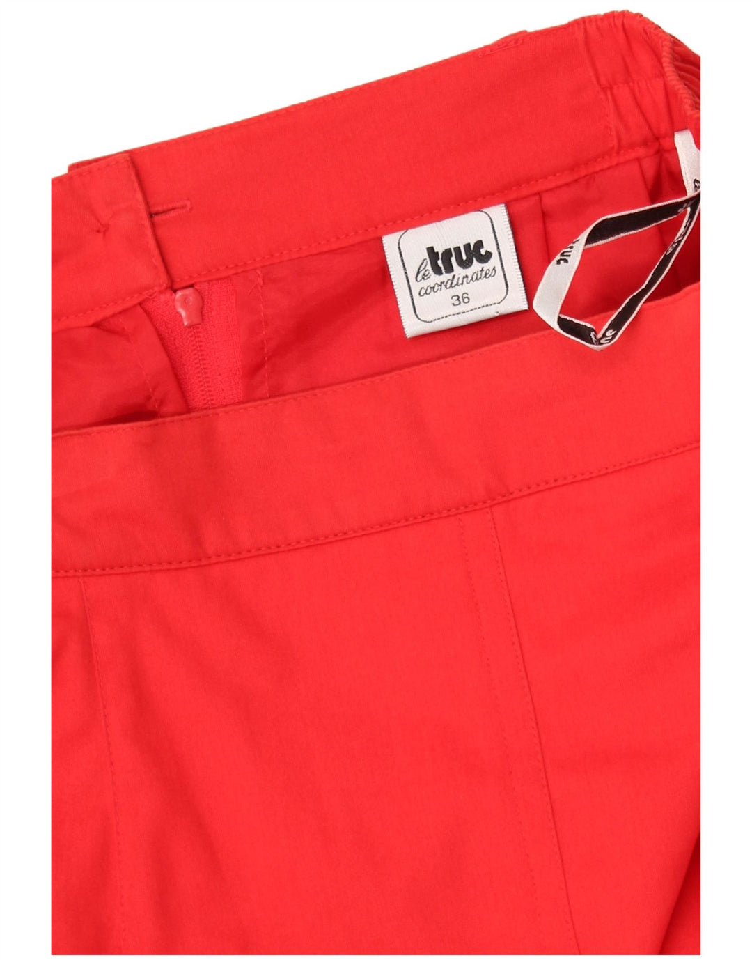 LE TRUC Womens Pencil Skirt EU 36 Small W26 Red Cotton