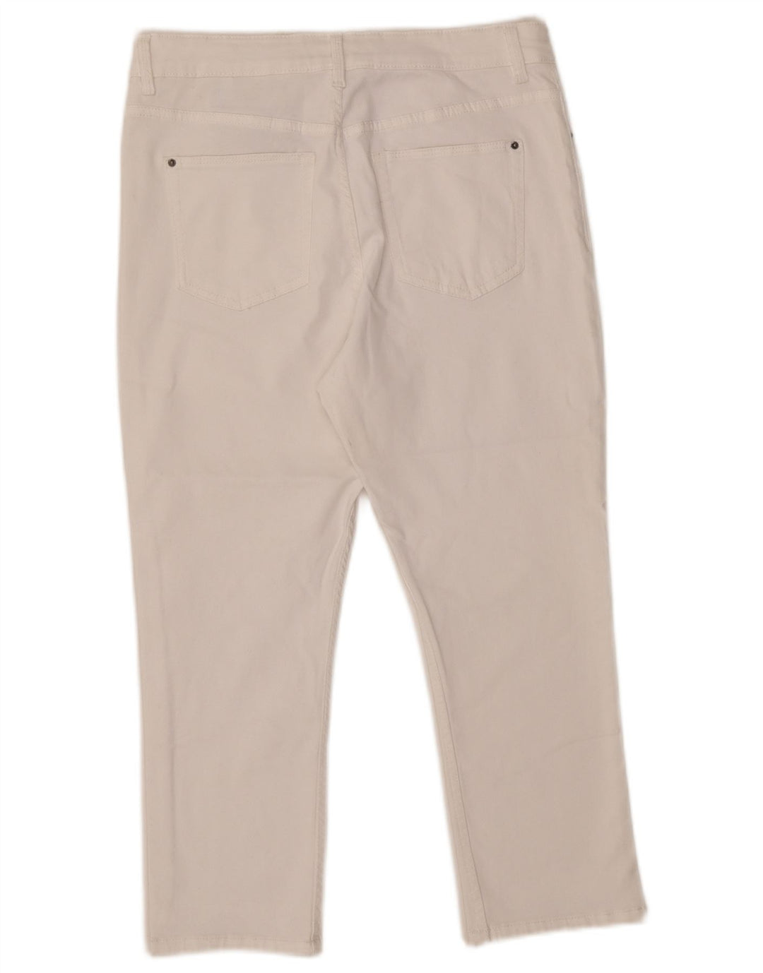 Marks & Spencer Dame Mid Rise Cropped Jeans UK 12 Medium W30 L21 White