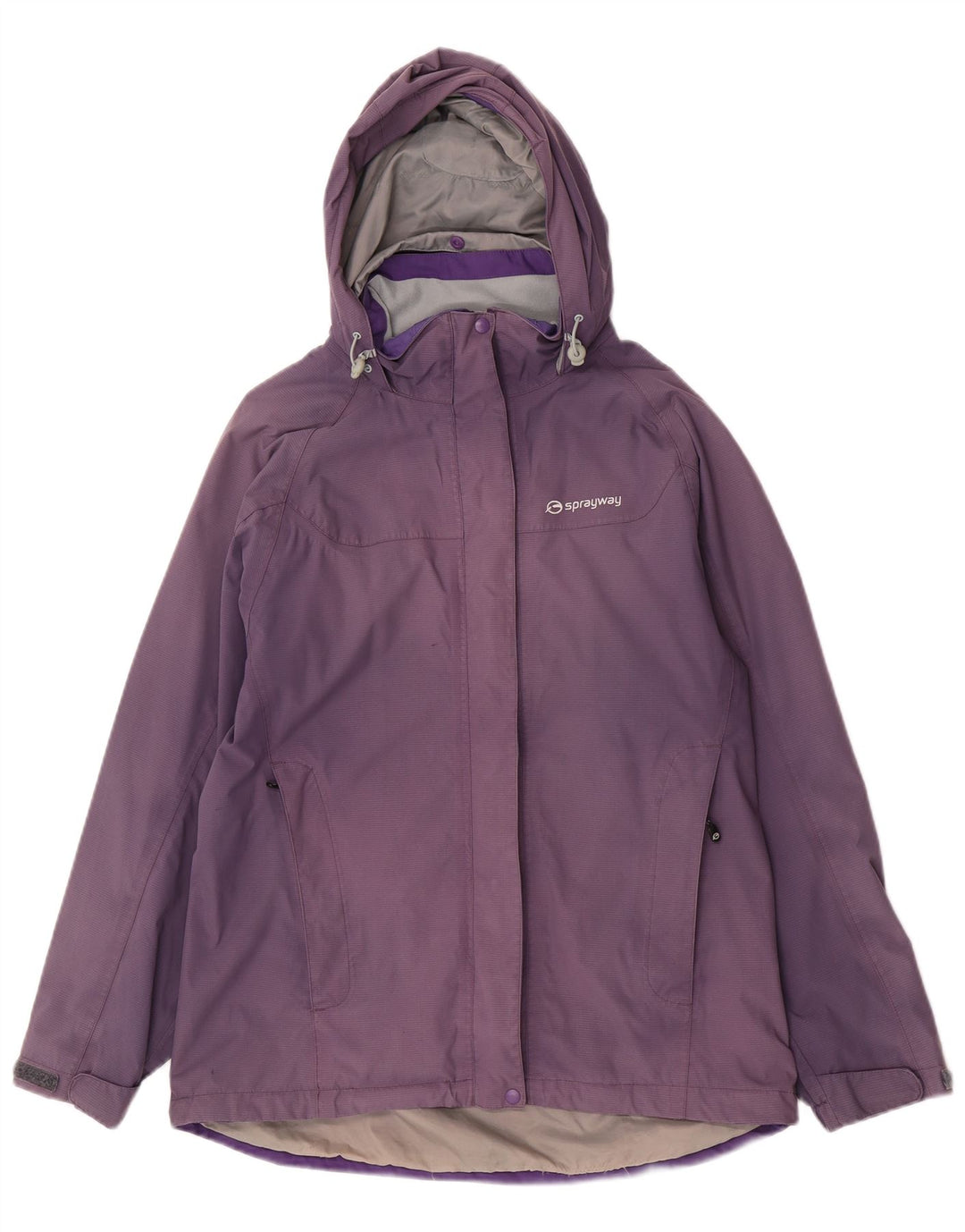 Sprayway Dame Hætte Vandtæt Jakke UK 12 Medium Lilla Polyamid