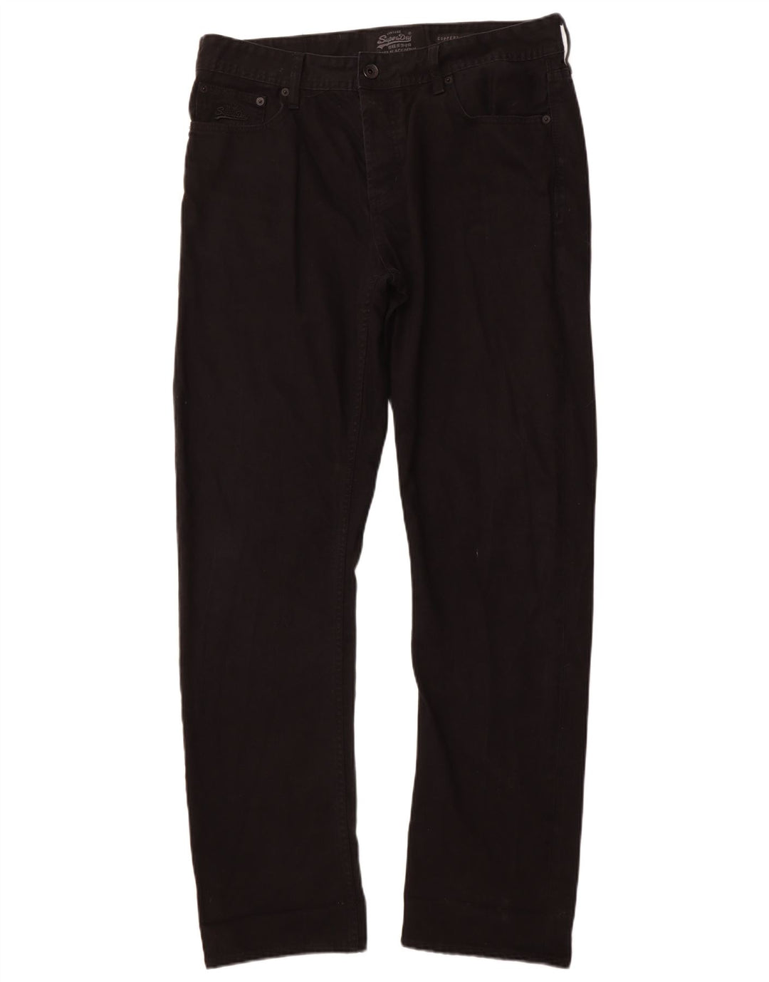 Superdry Herre Copperfill Loose Straight Jeans W36 L34 Sort Bomuld