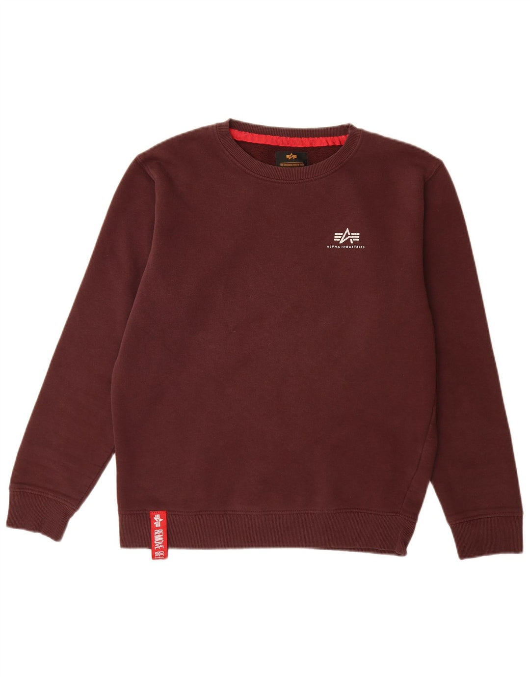 ALPHA INDUSTRIES Sweatshirt til mænd Lille Bourgogne bomuld