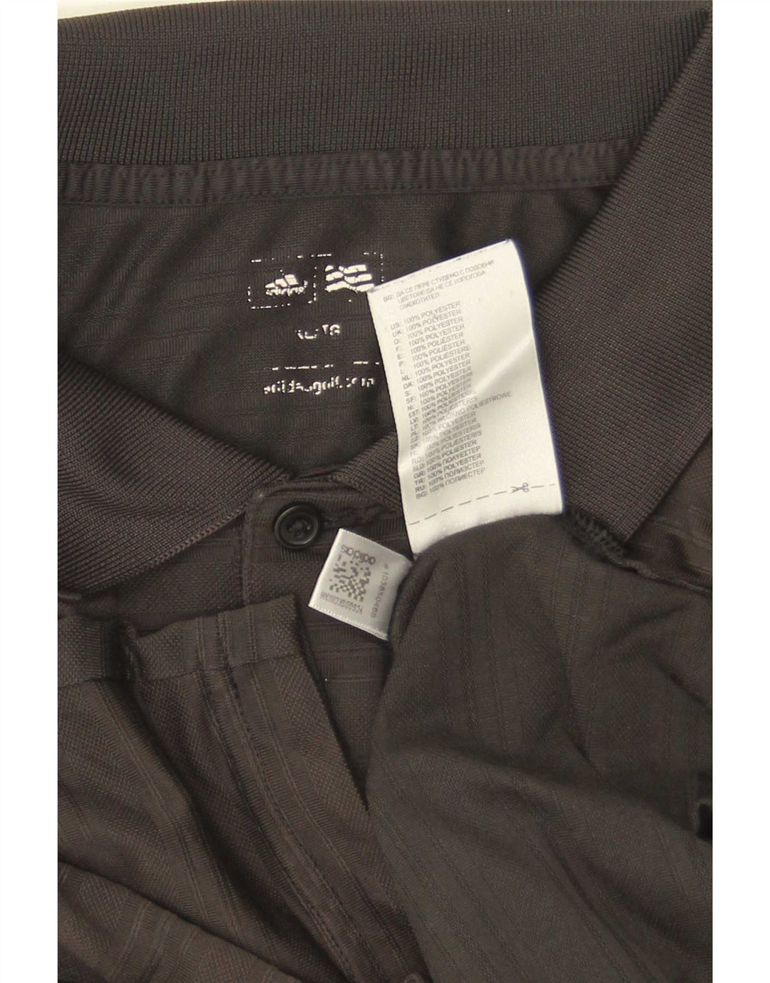 Adidas Langærmet Polo Shirt til mænd XL Sort Polyester