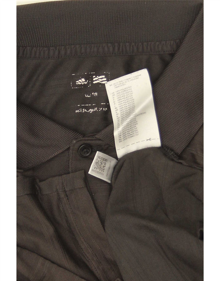Adidas Langærmet Polo Shirt til mænd XL Sort Polyester