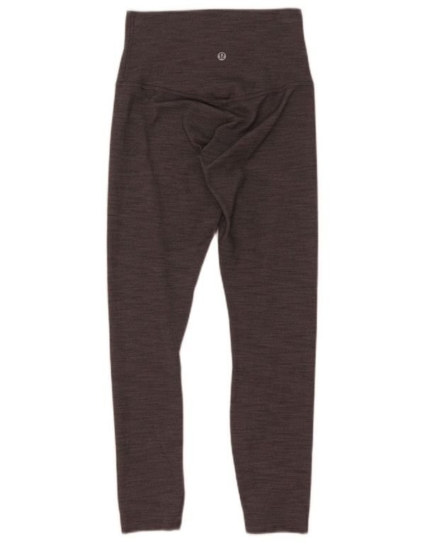 Lululemon Womens Crop Leggings US 4 Small Grey Herringbone