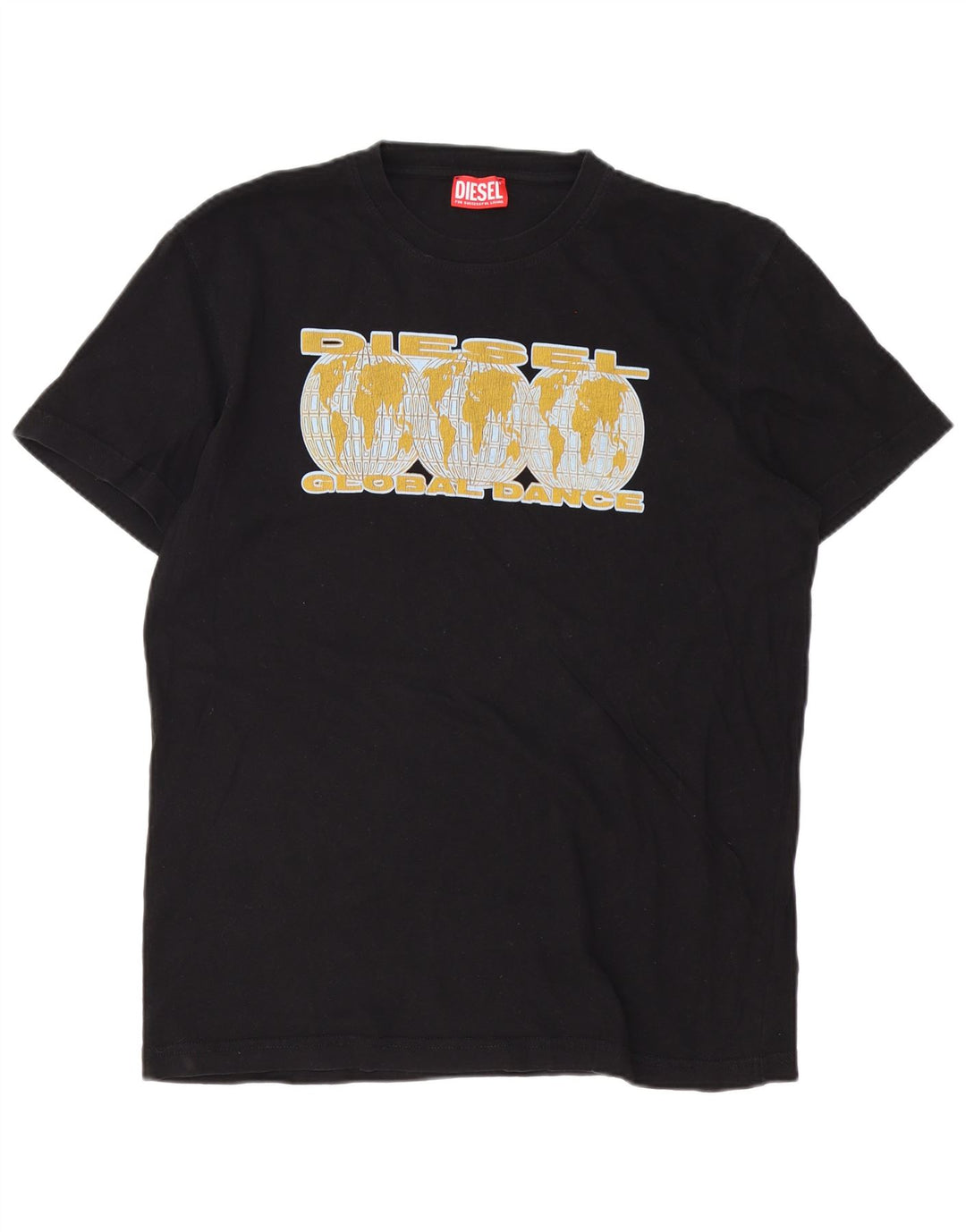 Diesel Herre Grafisk T-Shirt Top XL Sort Bomuld