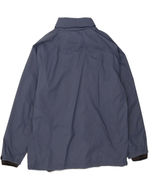 Timberland Mens Hooded Rain Jacket UK 42 XL Navy Blue Nylon