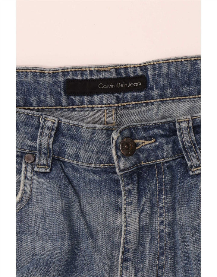 Calvin Klein Dame Distressed Slim Jeans W32 L33 Blå