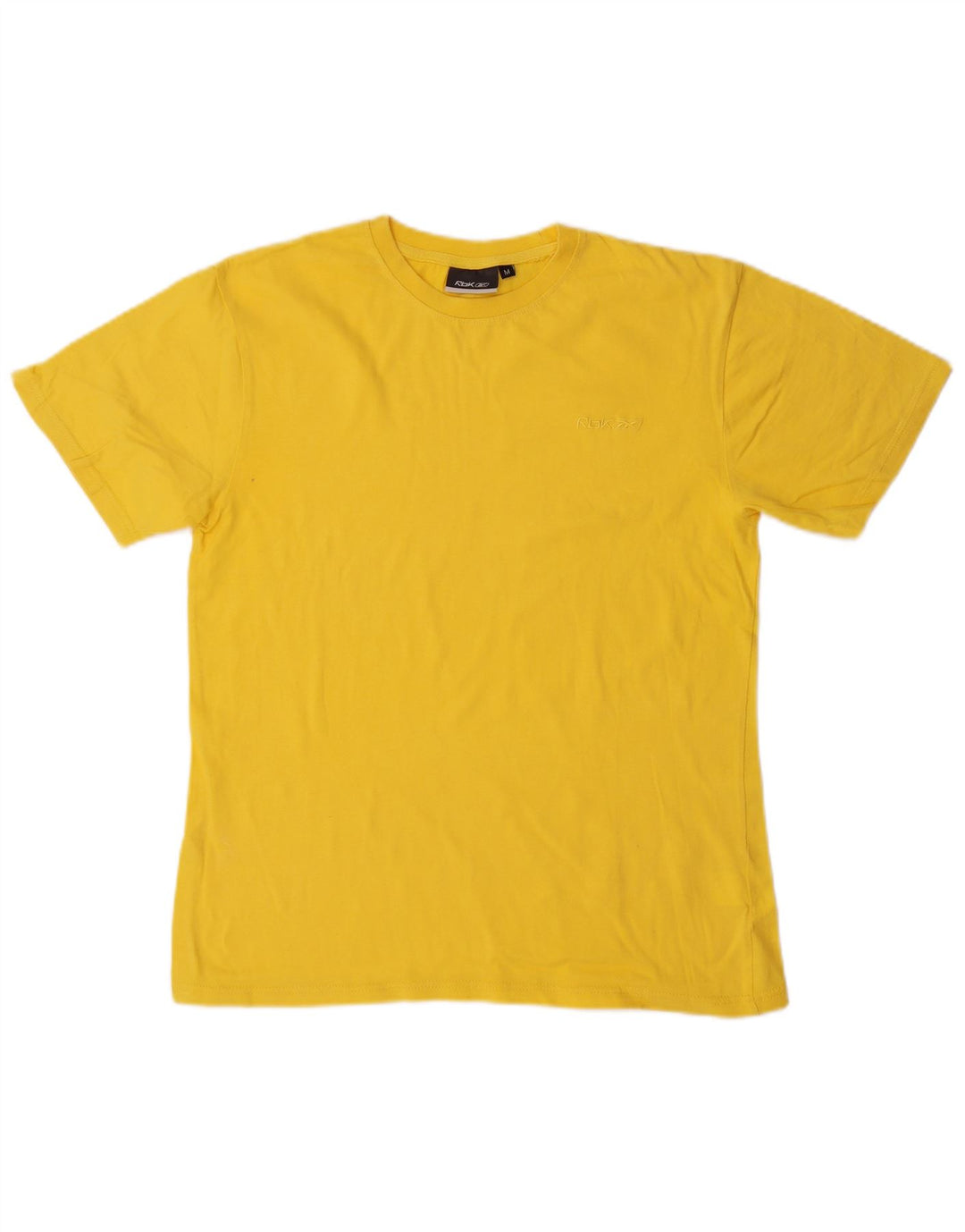 Reebok Herre T-Shirt Top Medium Gul Bomuld