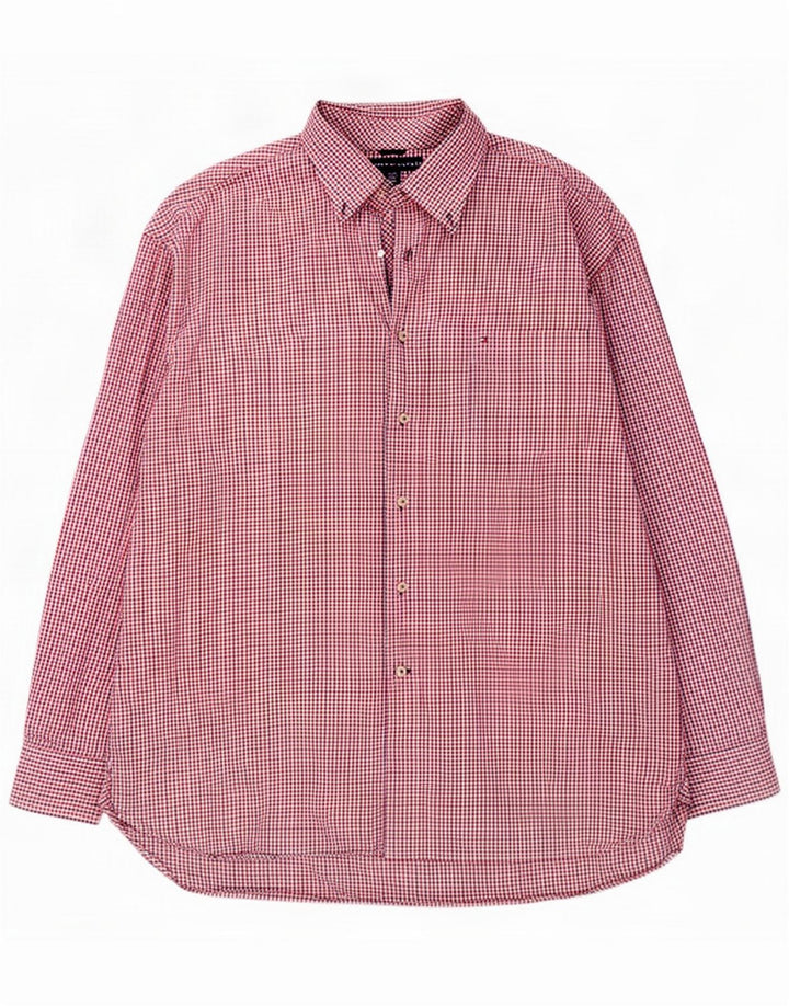 Tommy Hilfiger Herreskjorte XL Rød Check