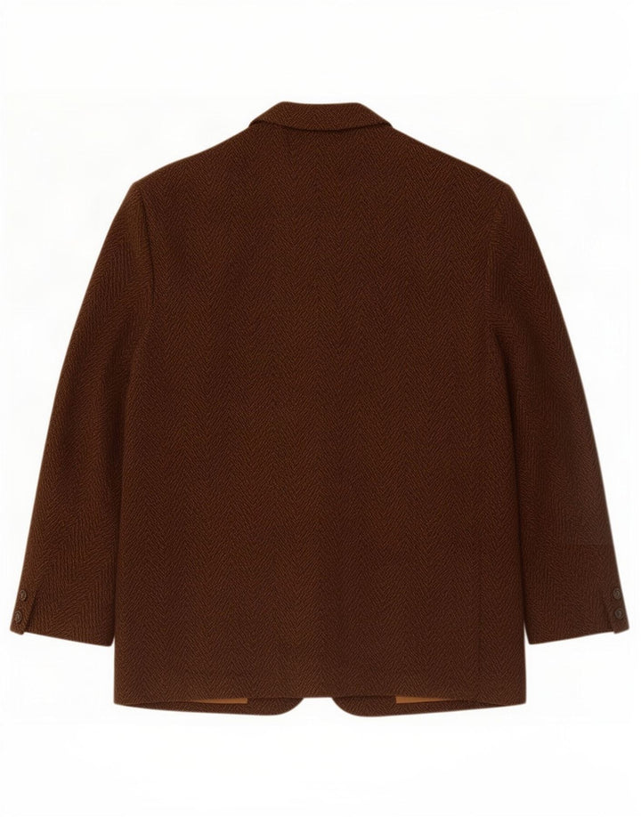 Vintage herre 2-knaps blazerjakke IT 52 XL Brun sildebensuld