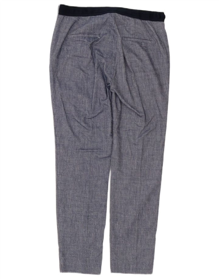 Zara Dame Slim Chino Bukser Medium W28 L27 Blå Colourblock