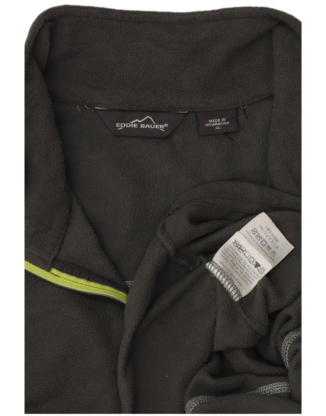Eddie Bauer Fleece Jumper med lynlås til mænd XL Grå Polyester